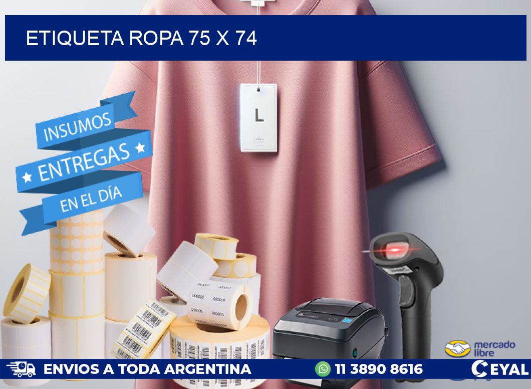 ETIQUETA ROPA 75 x 74