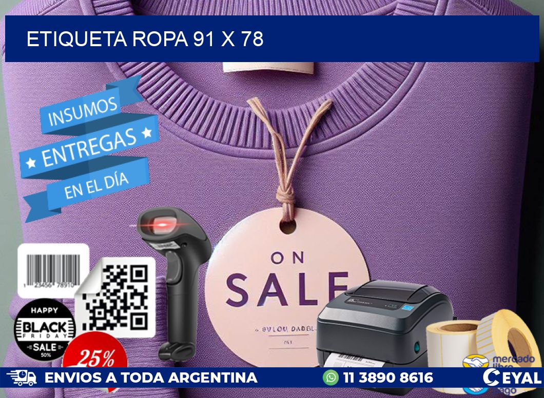 ETIQUETA ROPA 91 x 78