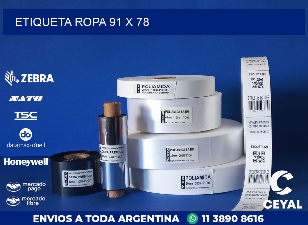 ETIQUETA ROPA 91 x 78