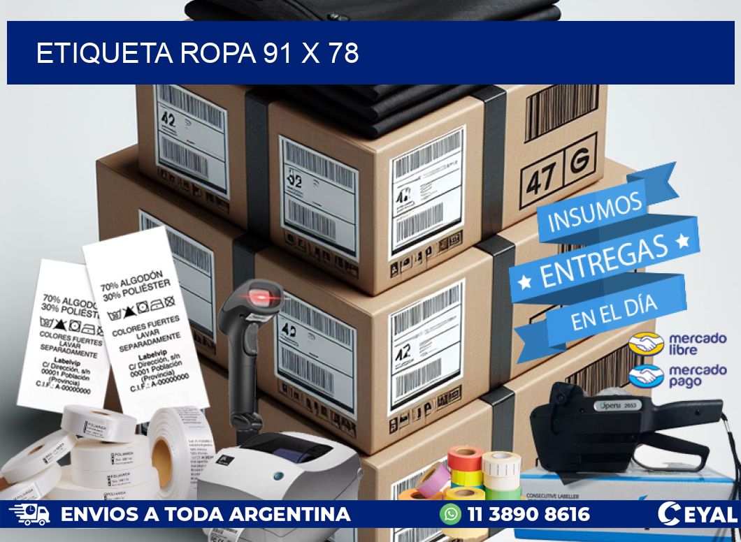 ETIQUETA ROPA 91 x 78
