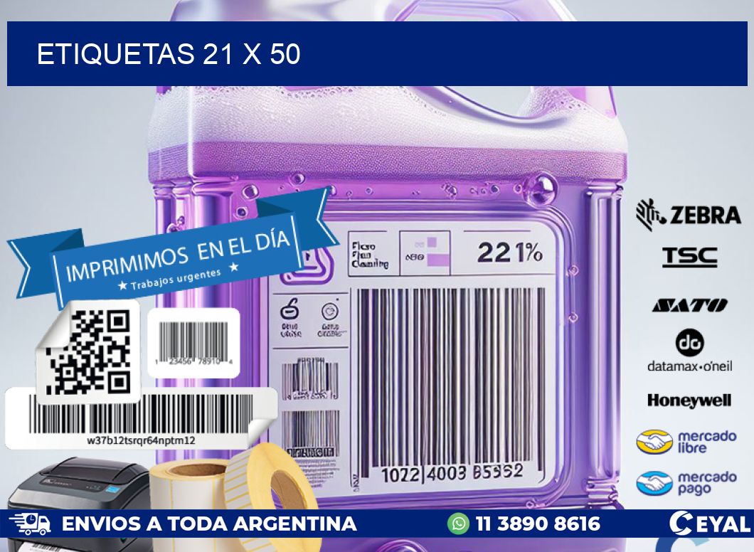 ETIQUETAS 21 x 50