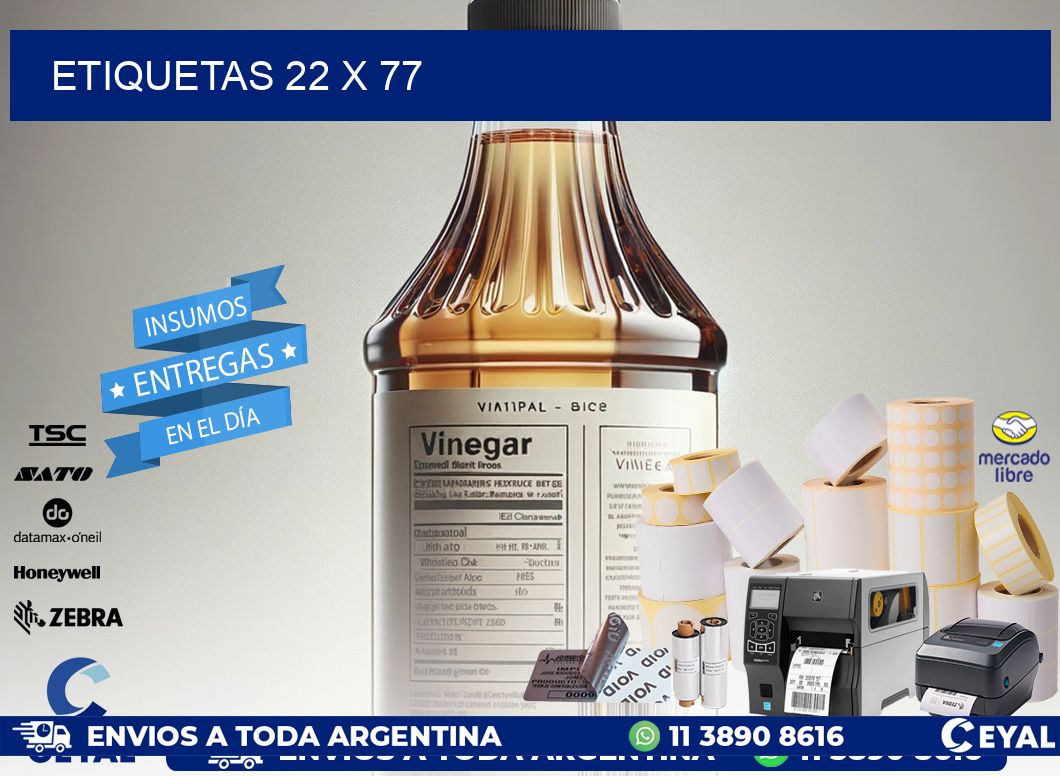 ETIQUETAS 22 x 77