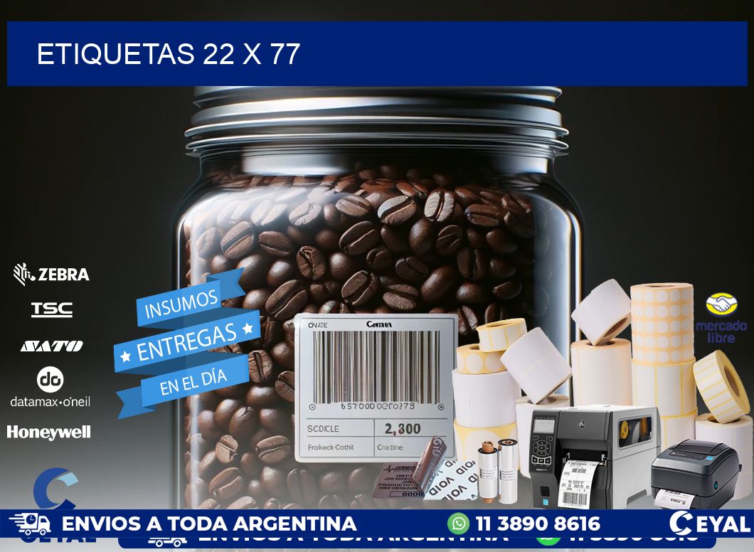 ETIQUETAS 22 x 77
