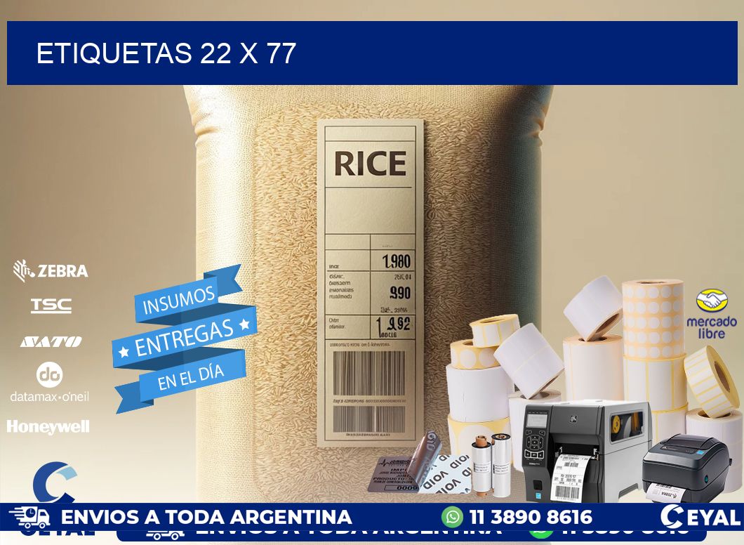 ETIQUETAS 22 x 77