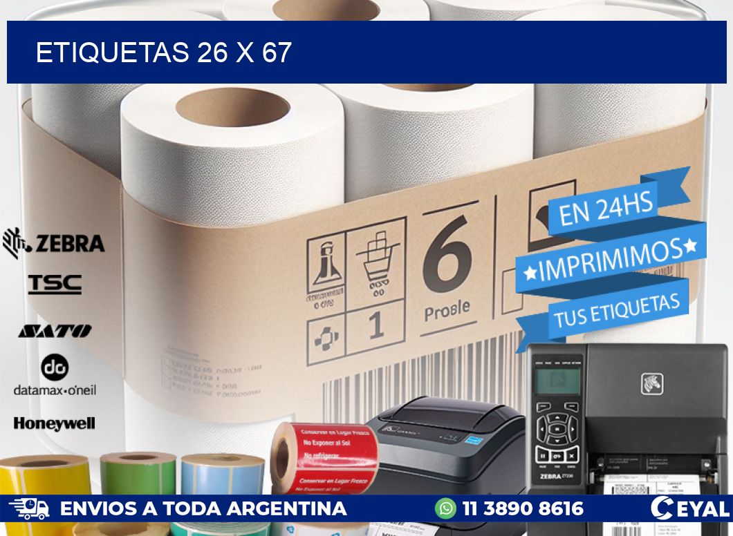 ETIQUETAS 26 x 67