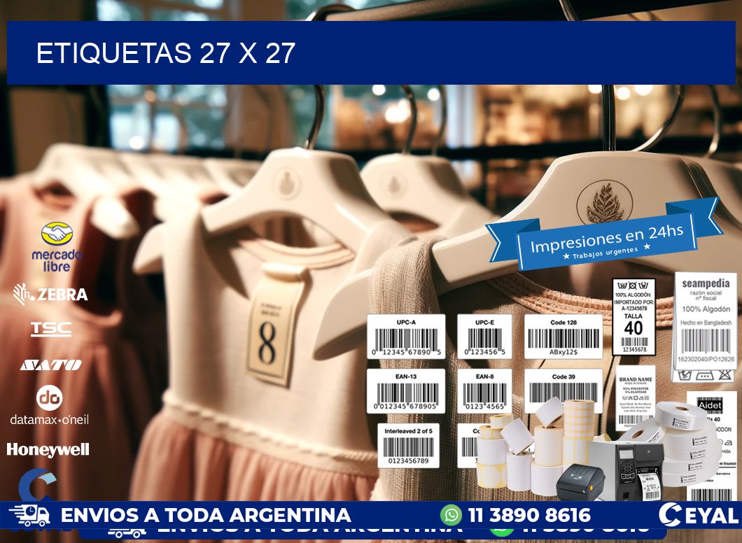 ETIQUETAS 27 x 27