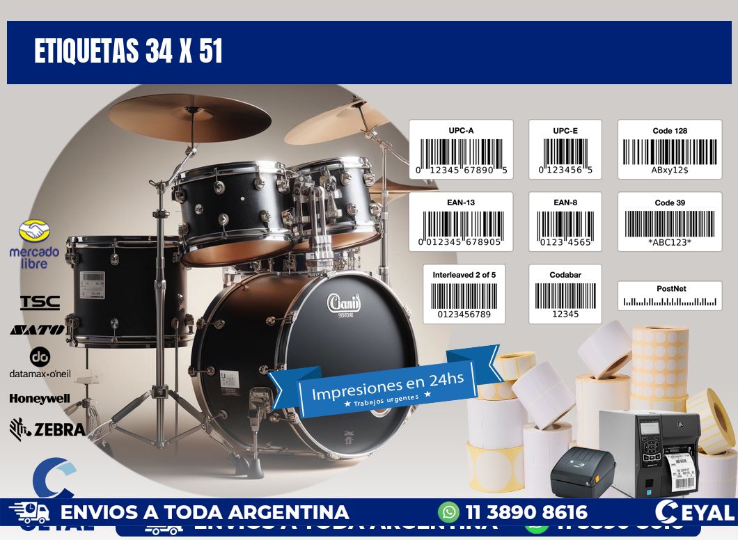 ETIQUETAS 34 x 51
