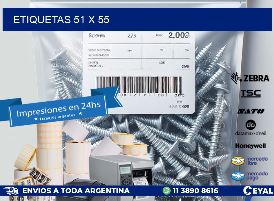 ETIQUETAS 51 x 55
