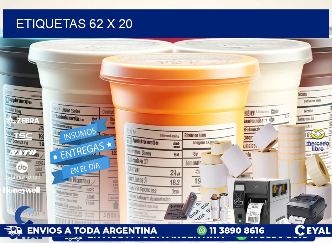ETIQUETAS 62 x 20