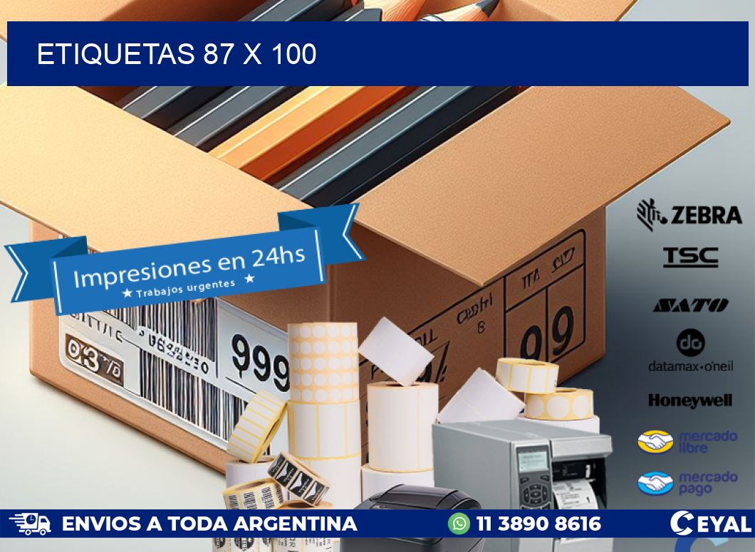 ETIQUETAS 87 x 100