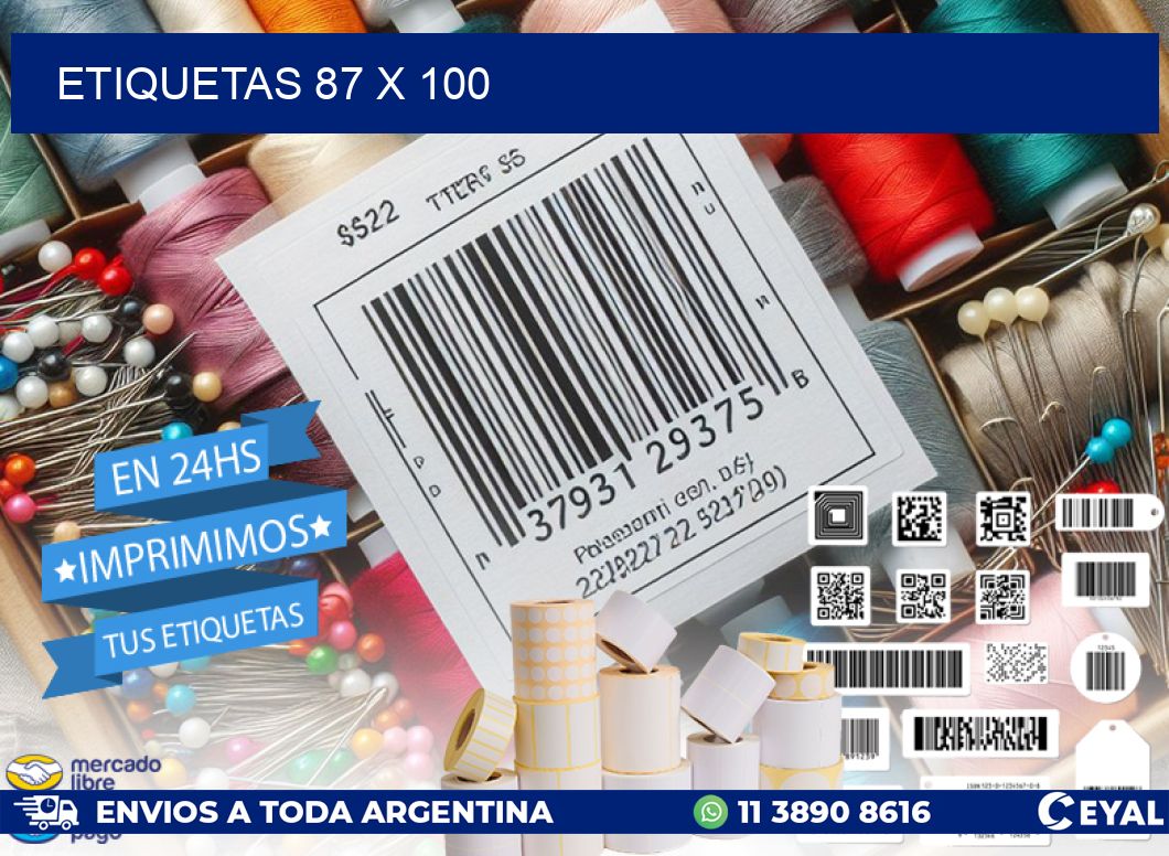 ETIQUETAS 87 x 100
