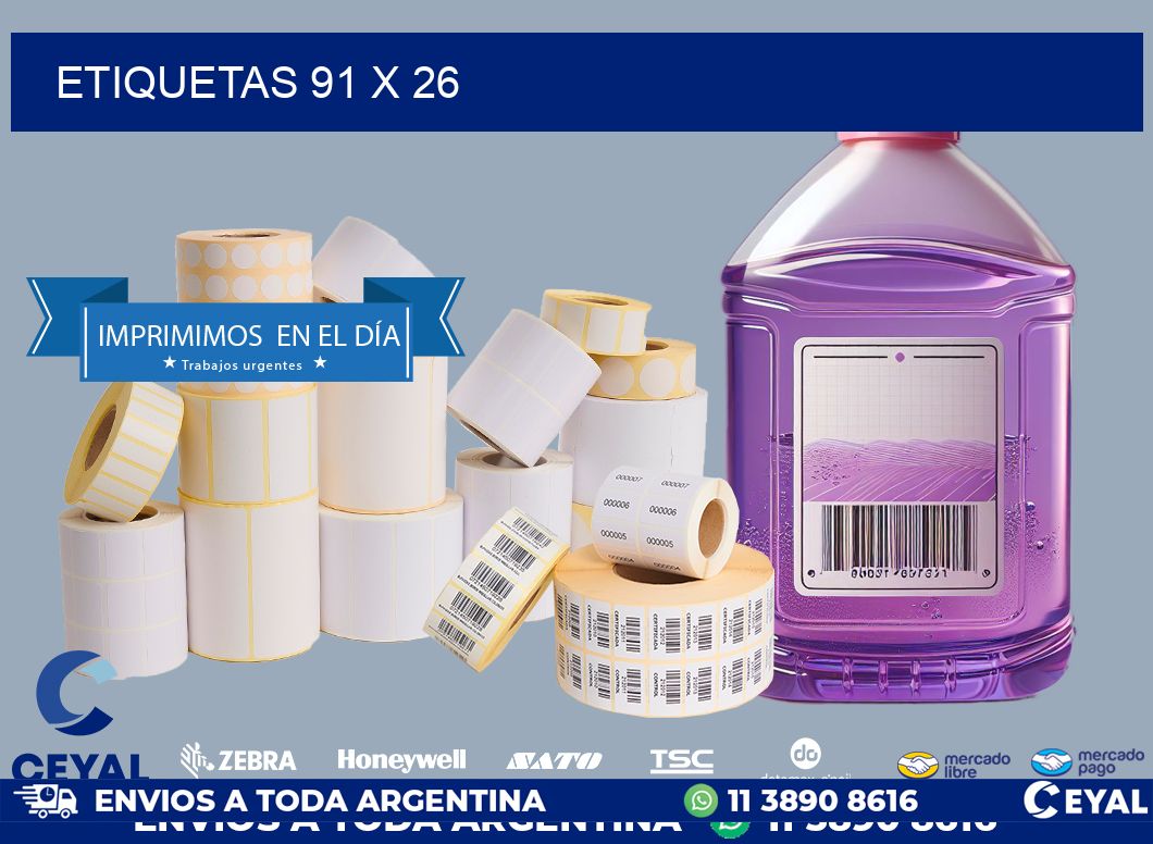 ETIQUETAS 91 x 26