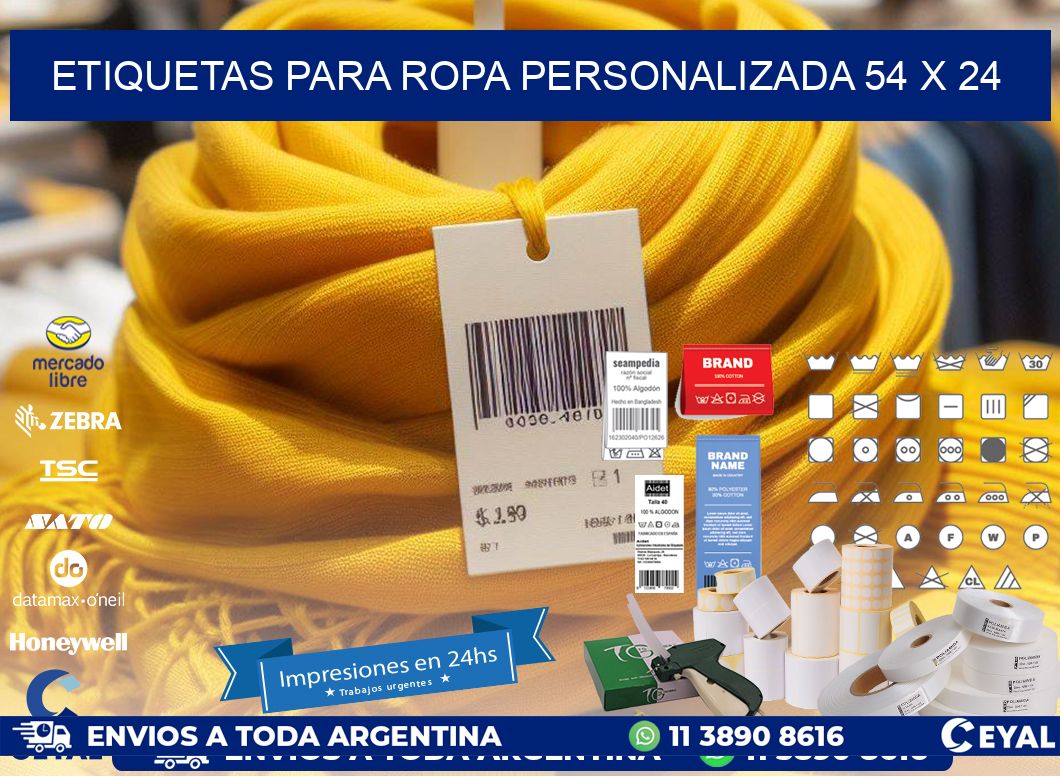 ETIQUETAS PARA ROPA PERSONALIZADA 54 x 24