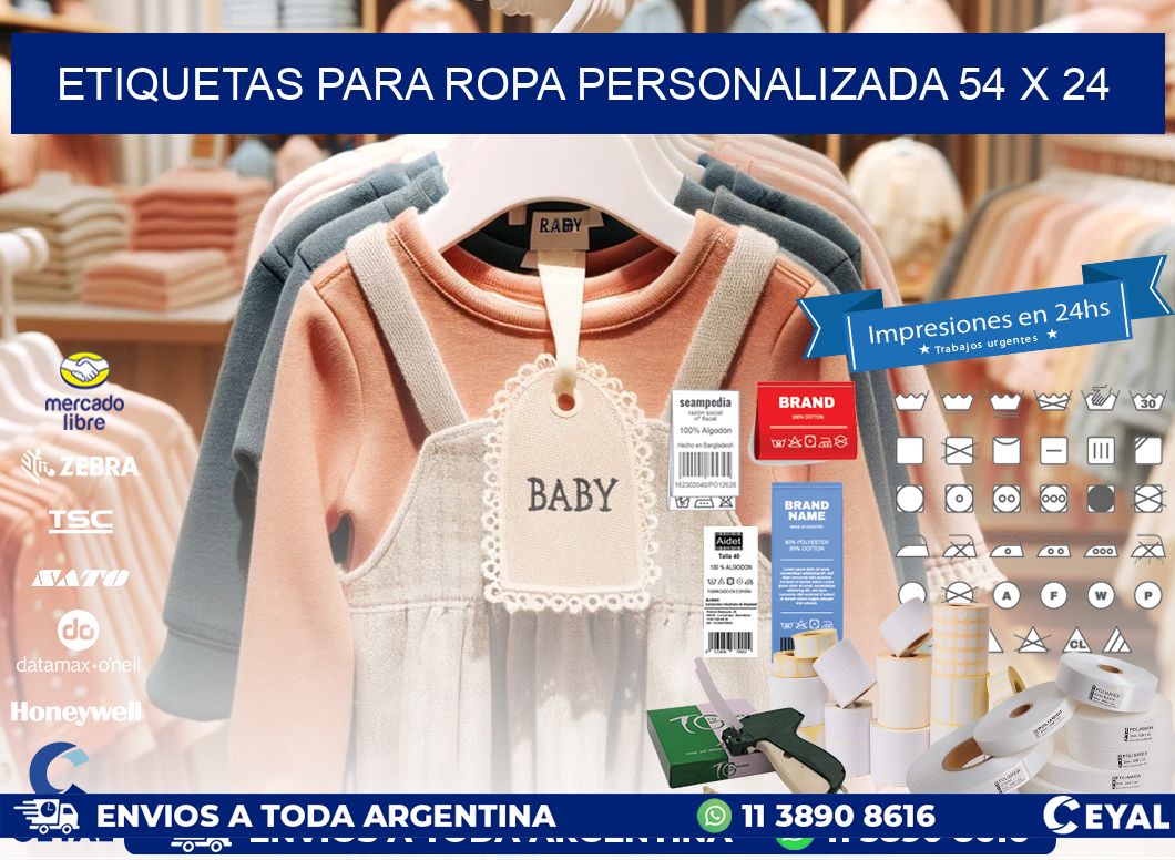 ETIQUETAS PARA ROPA PERSONALIZADA 54 x 24