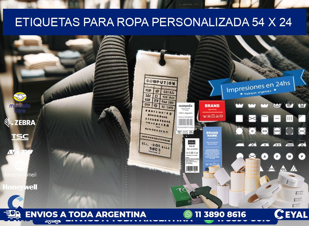 ETIQUETAS PARA ROPA PERSONALIZADA 54 x 24