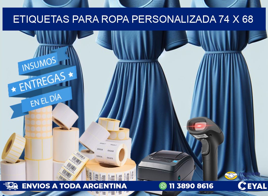 ETIQUETAS PARA ROPA PERSONALIZADA 74 x 68