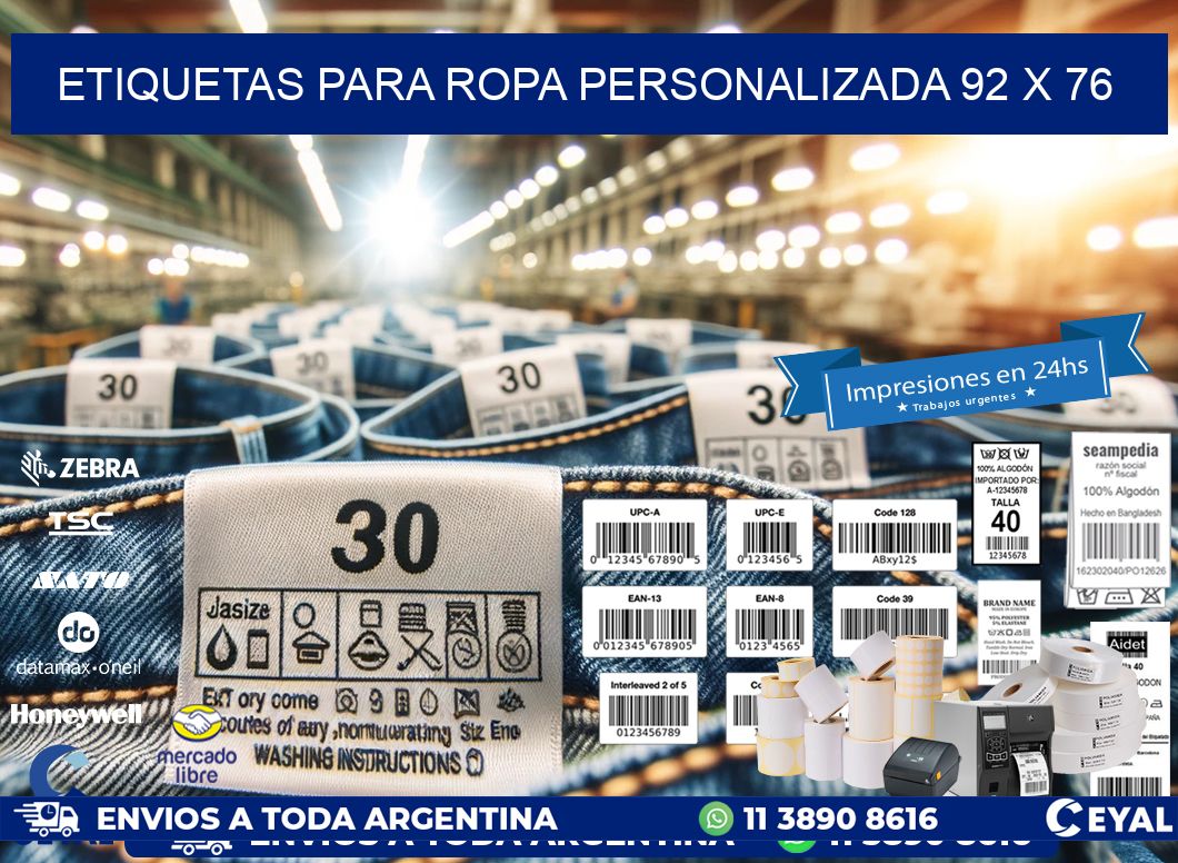 ETIQUETAS PARA ROPA PERSONALIZADA 92 x 76