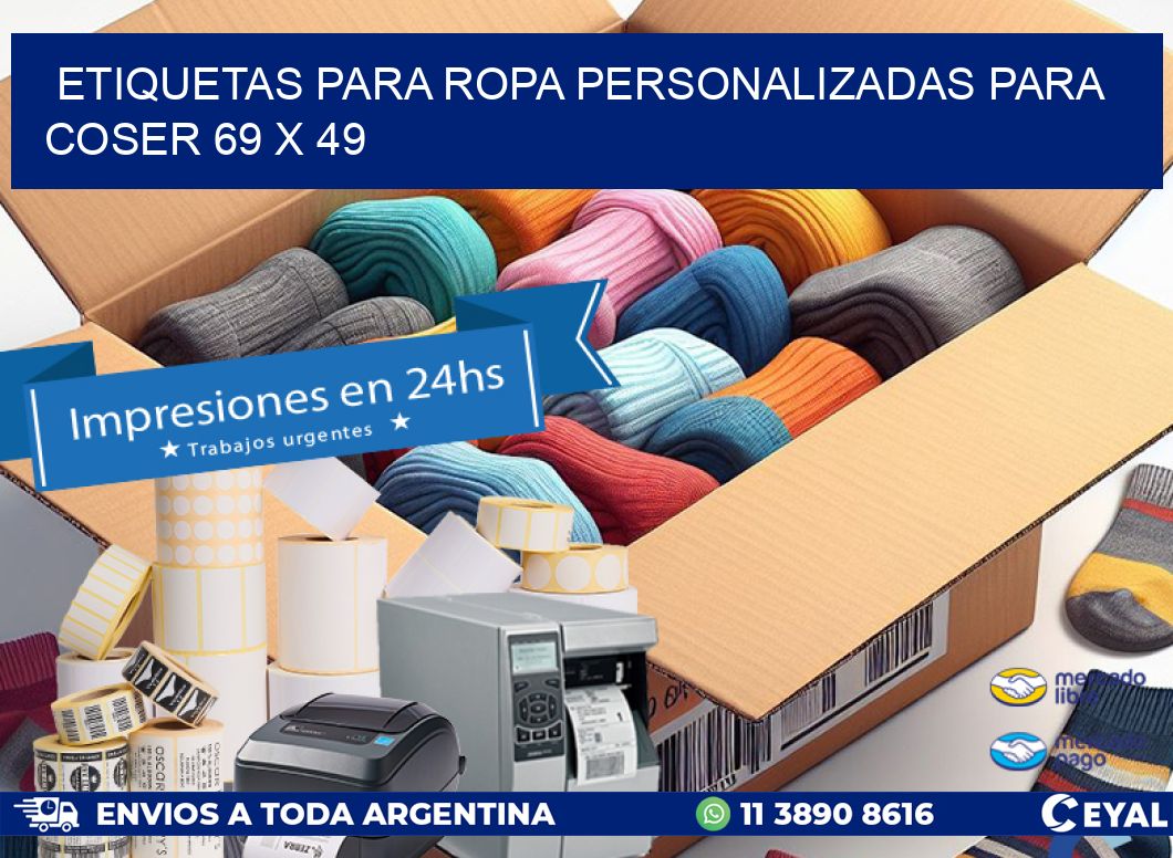ETIQUETAS PARA ROPA PERSONALIZADAS PARA COSER 69 x 49