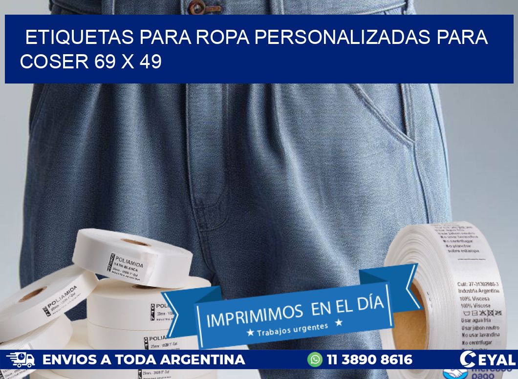 ETIQUETAS PARA ROPA PERSONALIZADAS PARA COSER 69 x 49