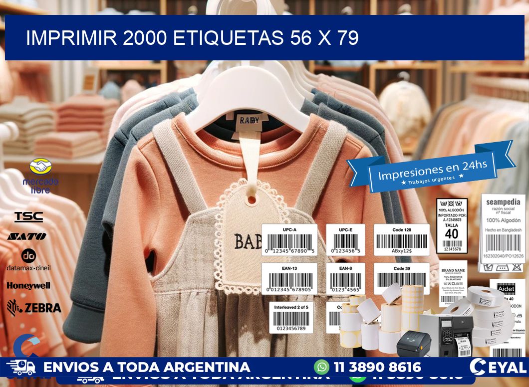 IMPRIMIR 2000 ETIQUETAS 56 x 79