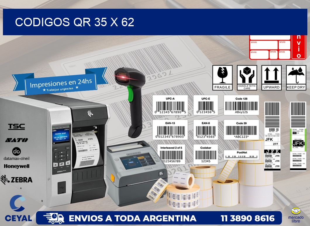 CODIGOS QR 35 x 62