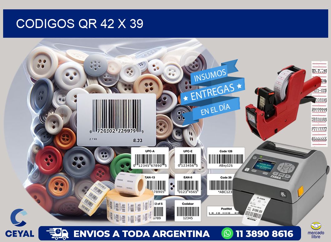 CODIGOS QR 42 x 39