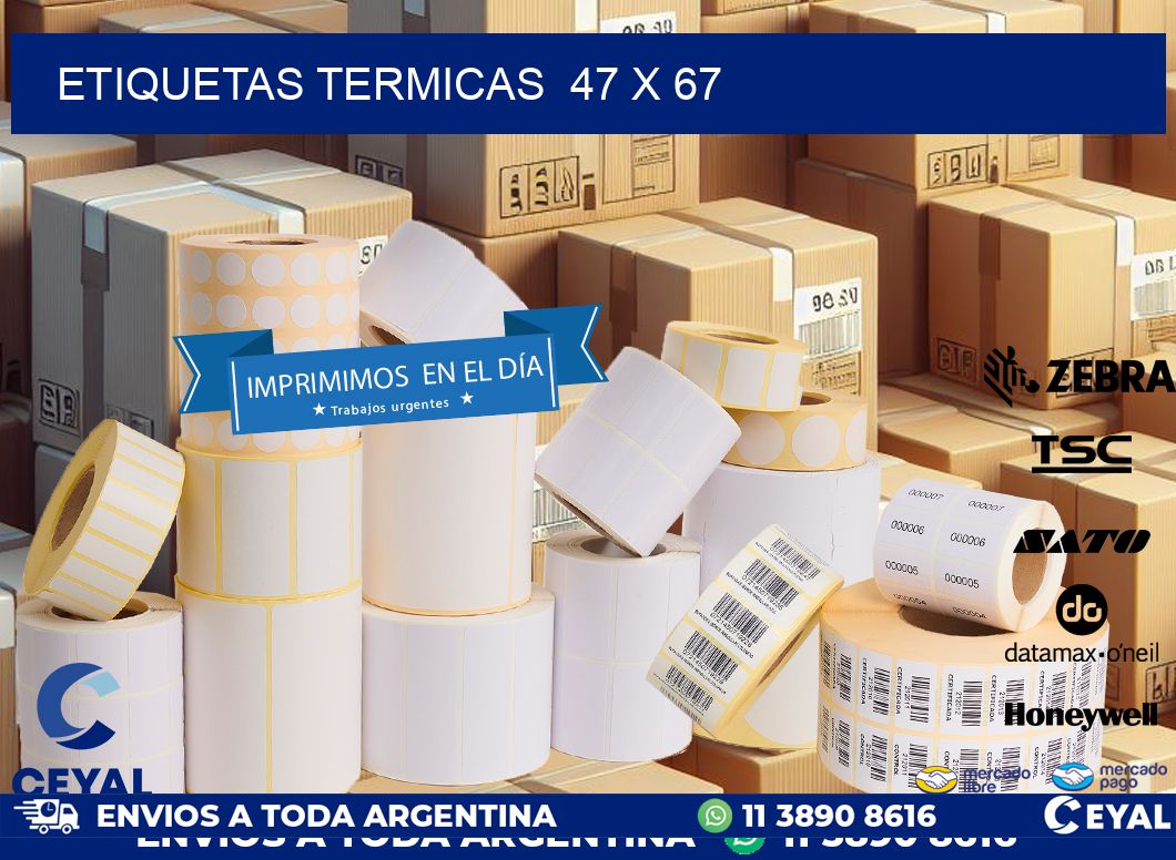 ETIQUETAS TERMICAS 47 x 67