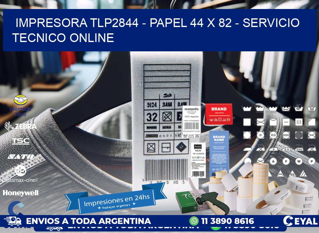 IMPRESORA TLP2844 – PAPEL 44 x 82 – SERVICIO TECNICO ONLINE
