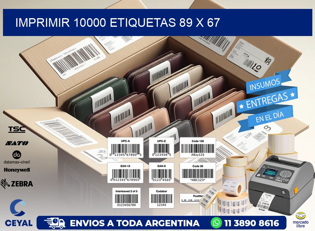 IMPRIMIR 10000 ETIQUETAS 89 x 67