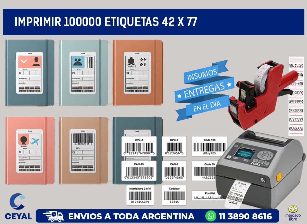 IMPRIMIR 100000 ETIQUETAS 42 x 77