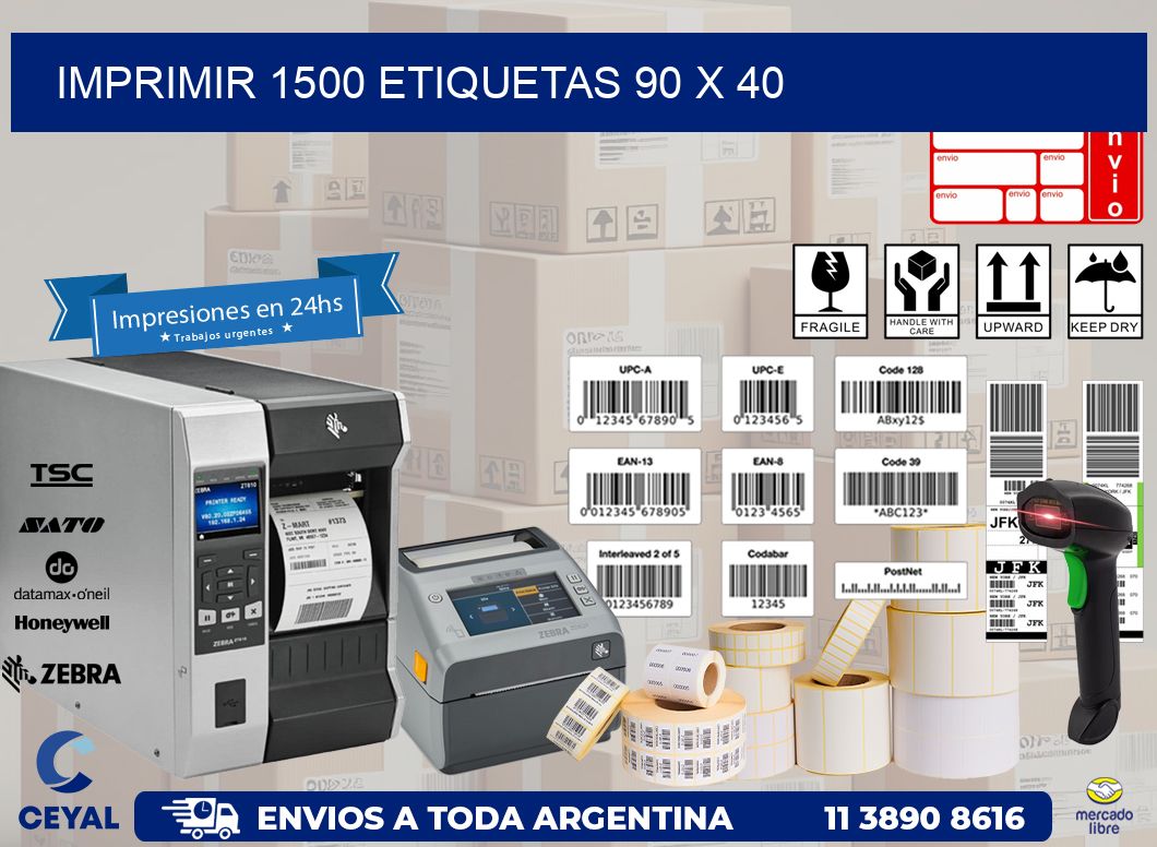 IMPRIMIR 1500 ETIQUETAS 90 x 40