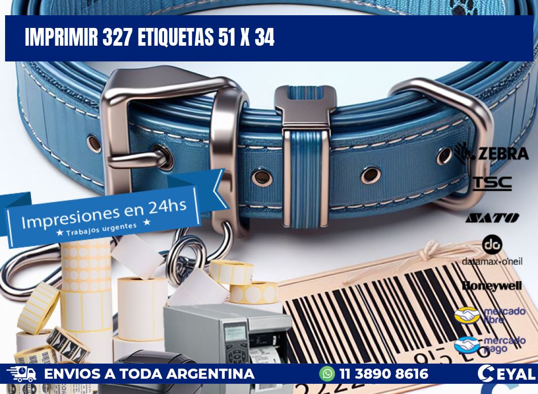 IMPRIMIR 327 ETIQUETAS 51 x 34