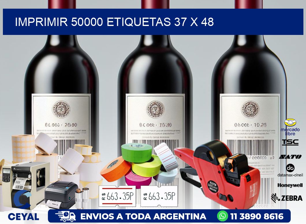 IMPRIMIR 50000 ETIQUETAS 37 x 48