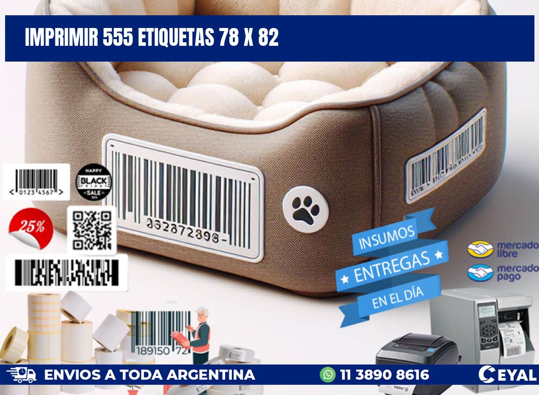 IMPRIMIR 555 ETIQUETAS 78 x 82