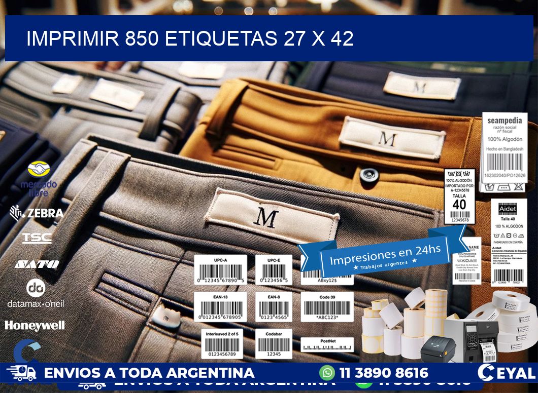 IMPRIMIR 850 ETIQUETAS 27 x 42