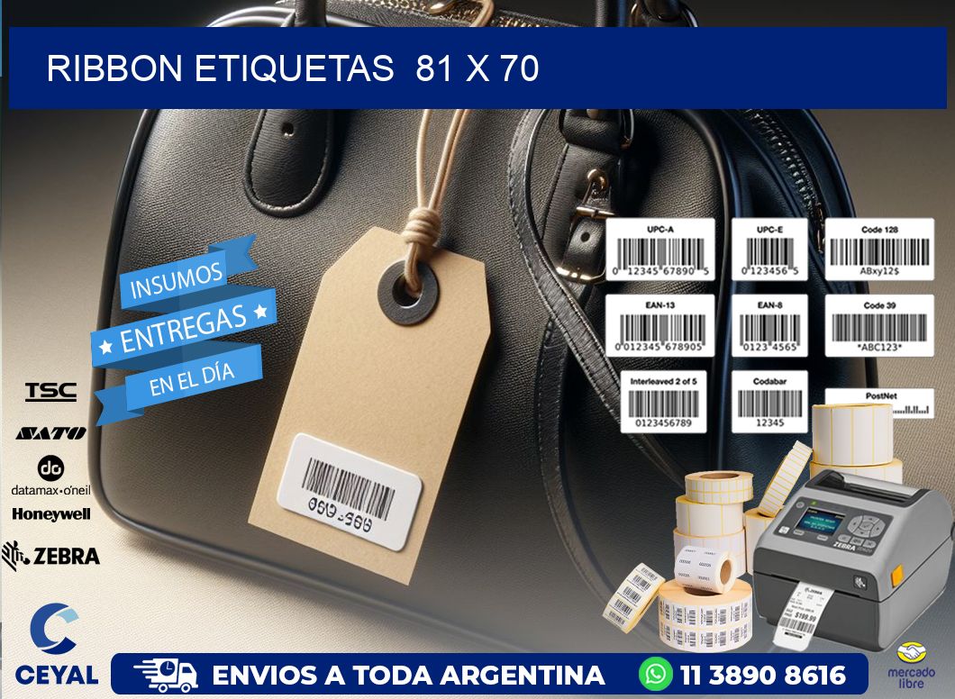 RIBBON ETIQUETAS  81 x 70