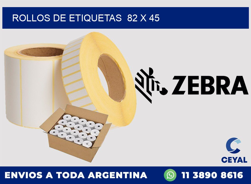 ROLLOS DE ETIQUETAS 82 x 45