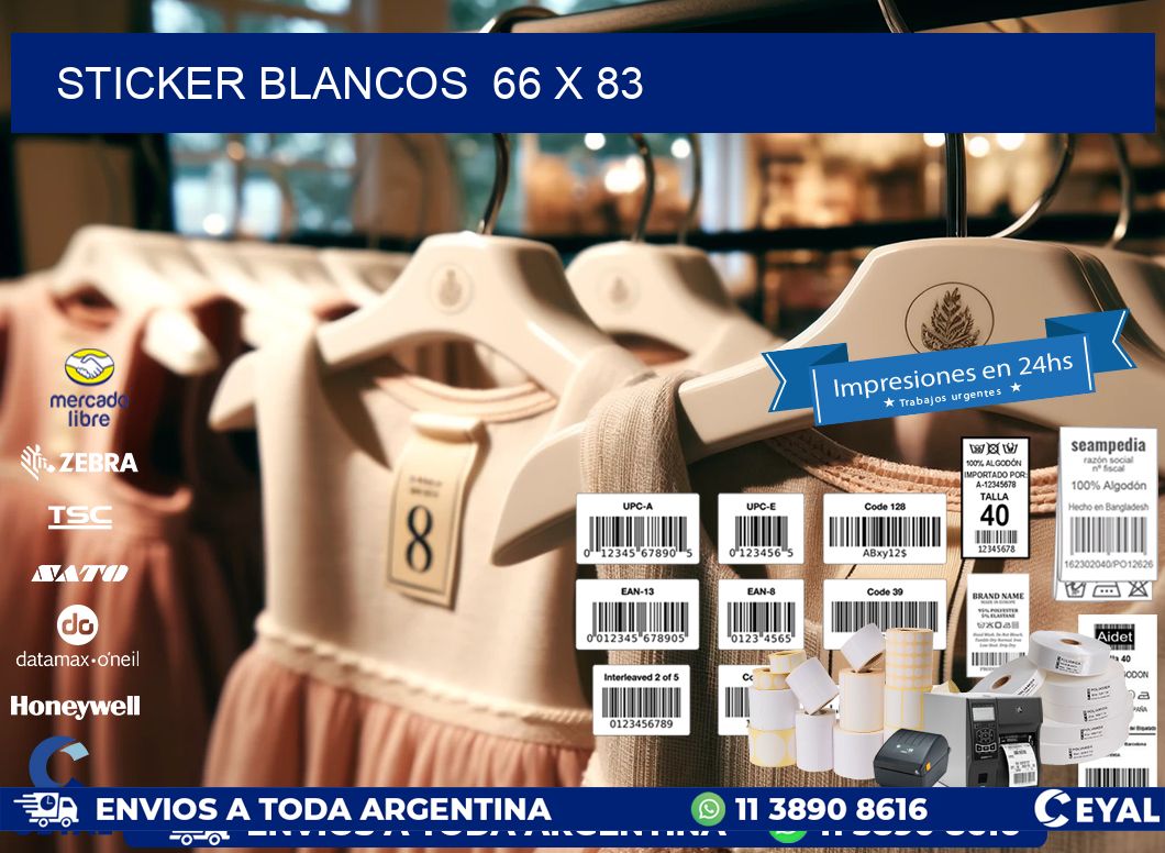 STICKER BLANCOS 66 x 83