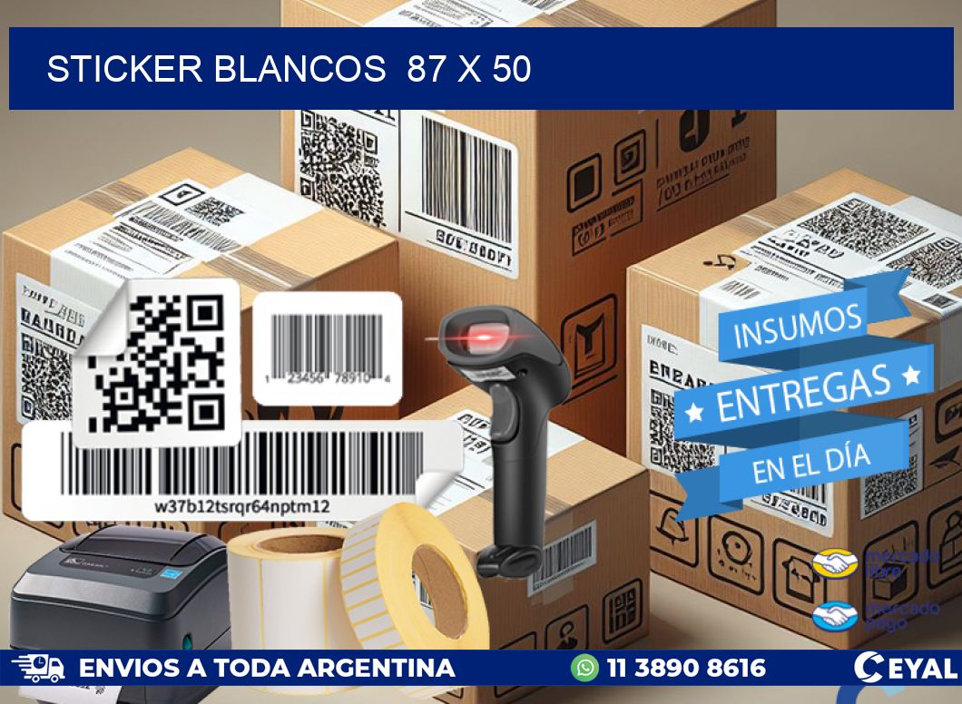 STICKER BLANCOS  87 x 50