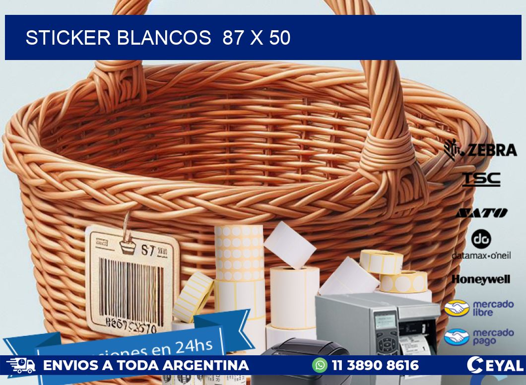 STICKER BLANCOS  87 x 50