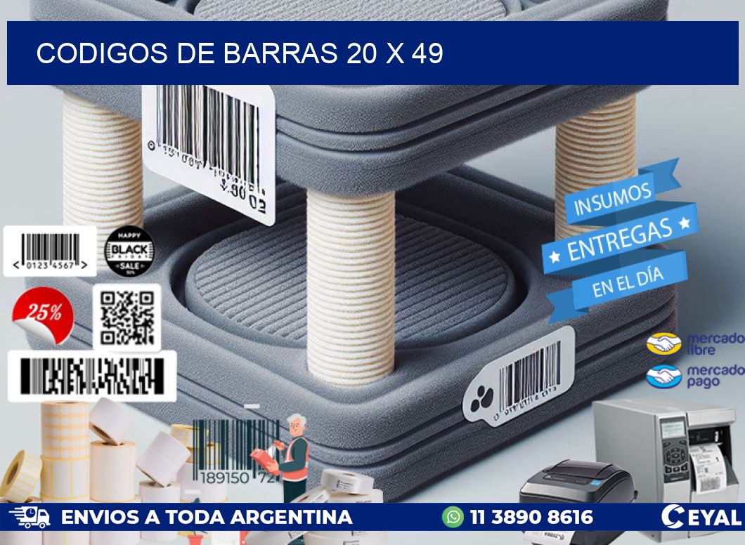 codigos de barras 20 x 49