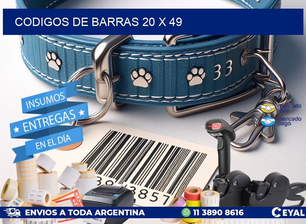 codigos de barras 20 x 49