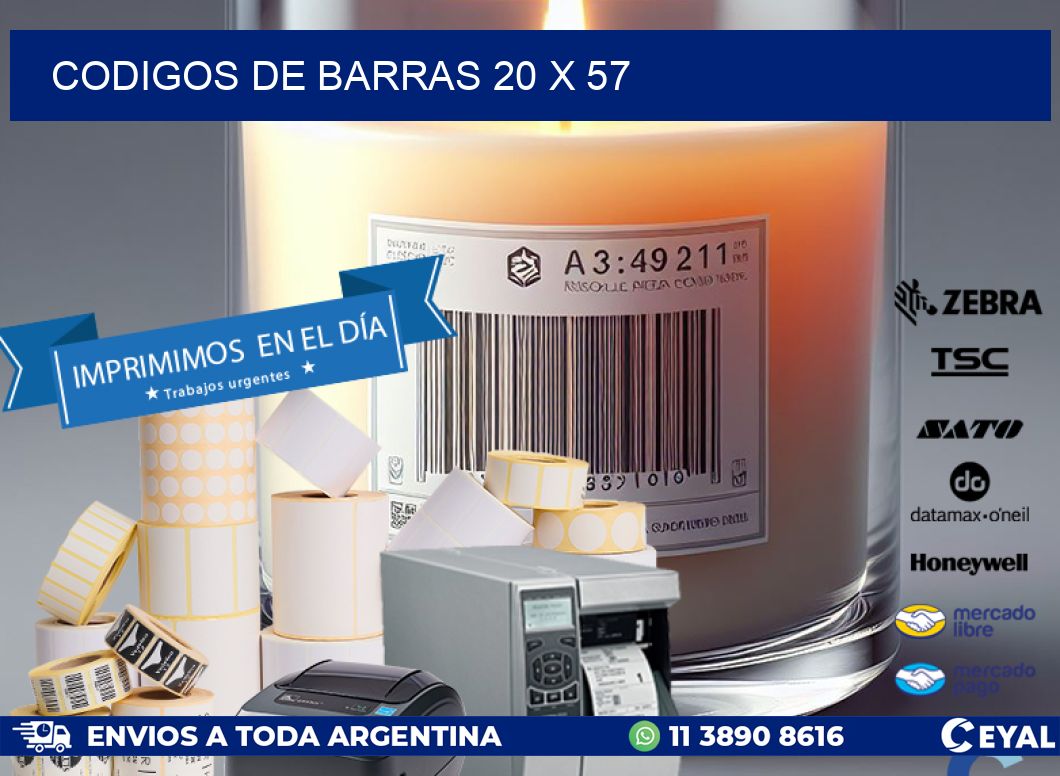 codigos de barras 20 x 57