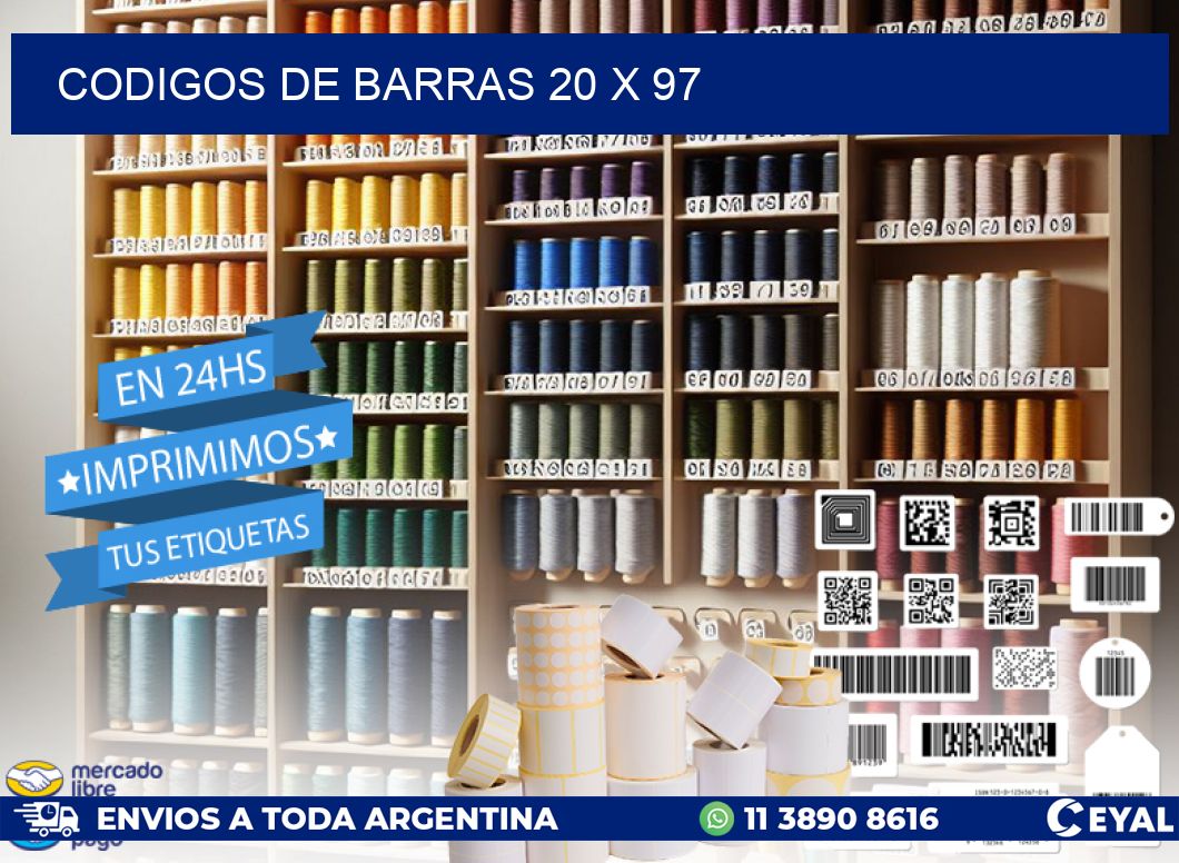 codigos de barras 20 x 97