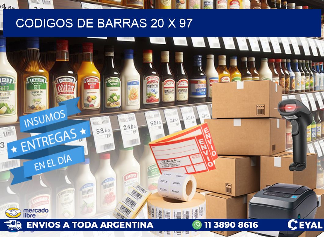 codigos de barras 20 x 97