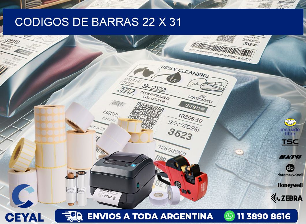 codigos de barras 22 x 31