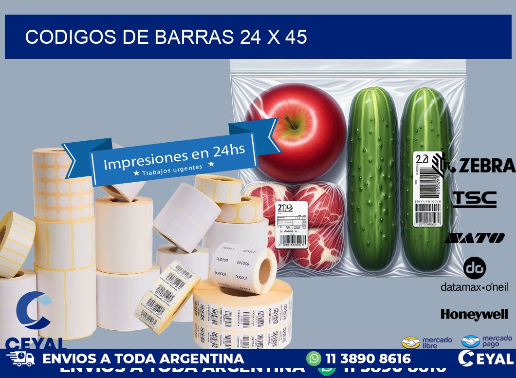 codigos de barras 24 x 45