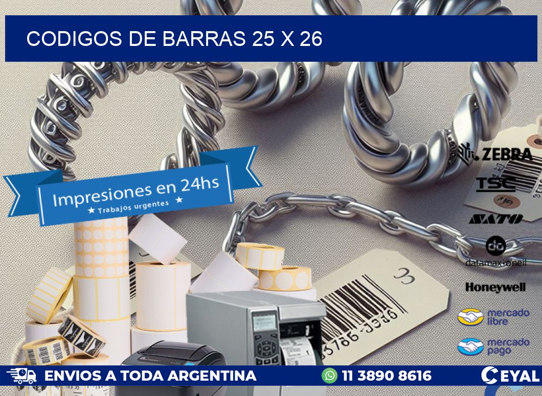 codigos de barras 25 x 26