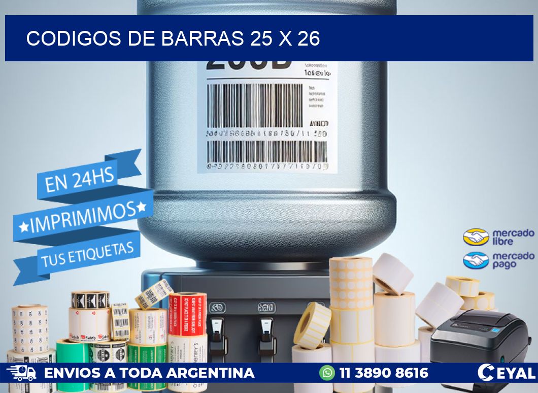 codigos de barras 25 x 26