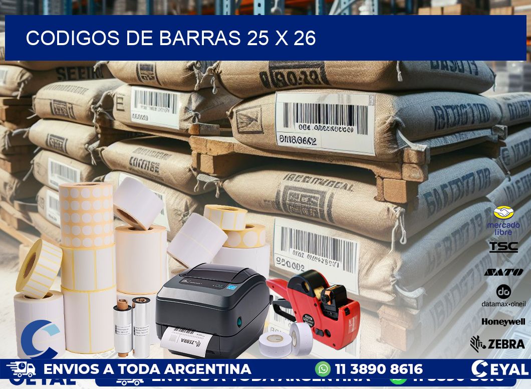 codigos de barras 25 x 26